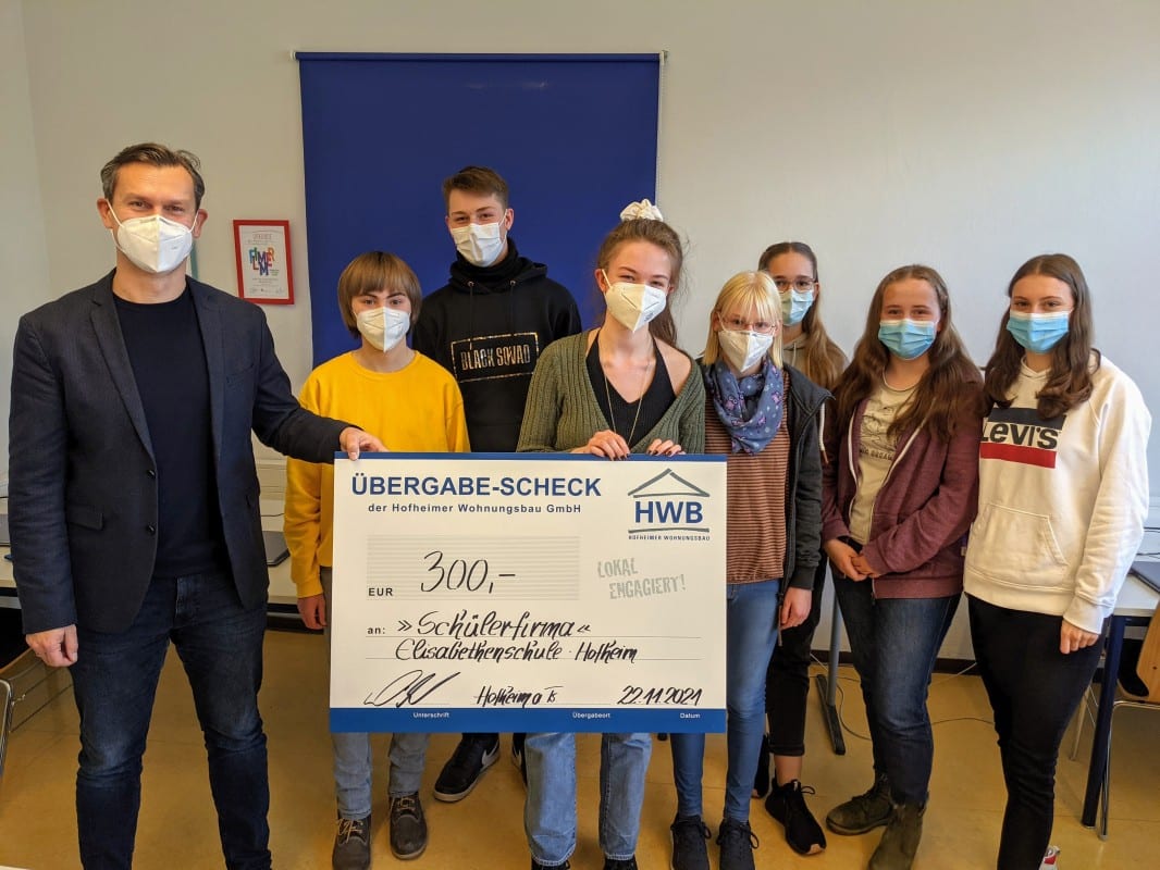 HWB unterstützt Schülerfirma der Elisabethenschule Hofheim