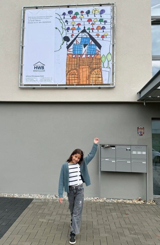 HWB-Malwettbewerb: Jumanah gewann mit Altem Rathaus und Umbrella Road